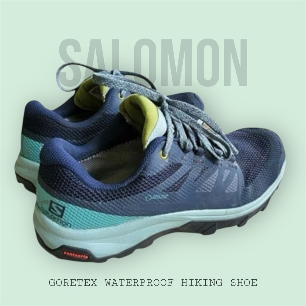 Salomon Women's Navy and Teal Hiking Shoes